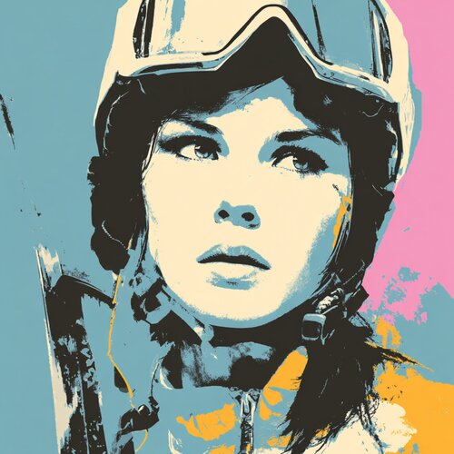 LIGHT BLUE SKIING Claudia Sauter