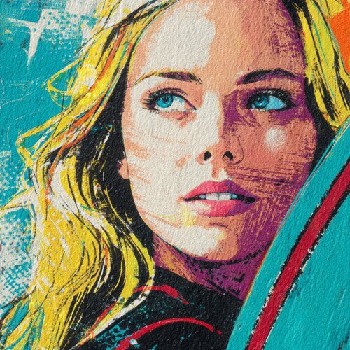 SURFING PARADISE by Claudia Sauter, Painting for Sale on Singulart