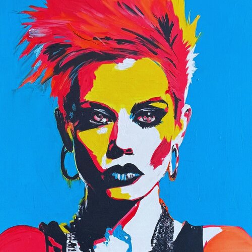 PUNK WOMAN di Claudia Sauter, Pittura in vendita su Singulart