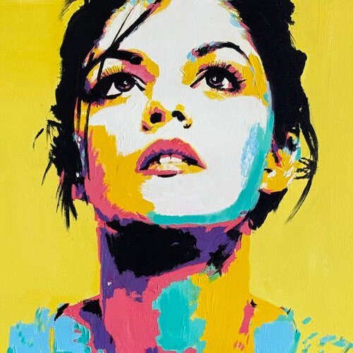 YELLOW POWER WOMAN de Claudia Sauter, Pintura a la venta en Singulart
