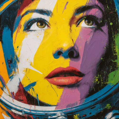 SPACE WOMAN von Claudia Sauter, Malerei kaufen auf Singulart
