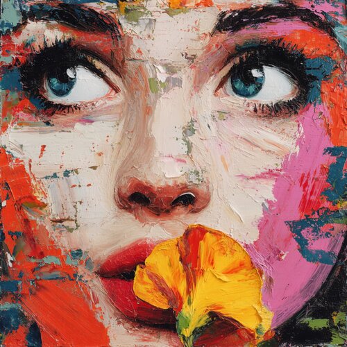 YELLOW FLOWER SURPRISE by Claudia Sauter, 絵画 for Sale on Singulart