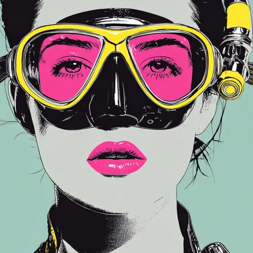 DIVING SUMMER by Claudia Sauter, Painting for Sale on Singulart
