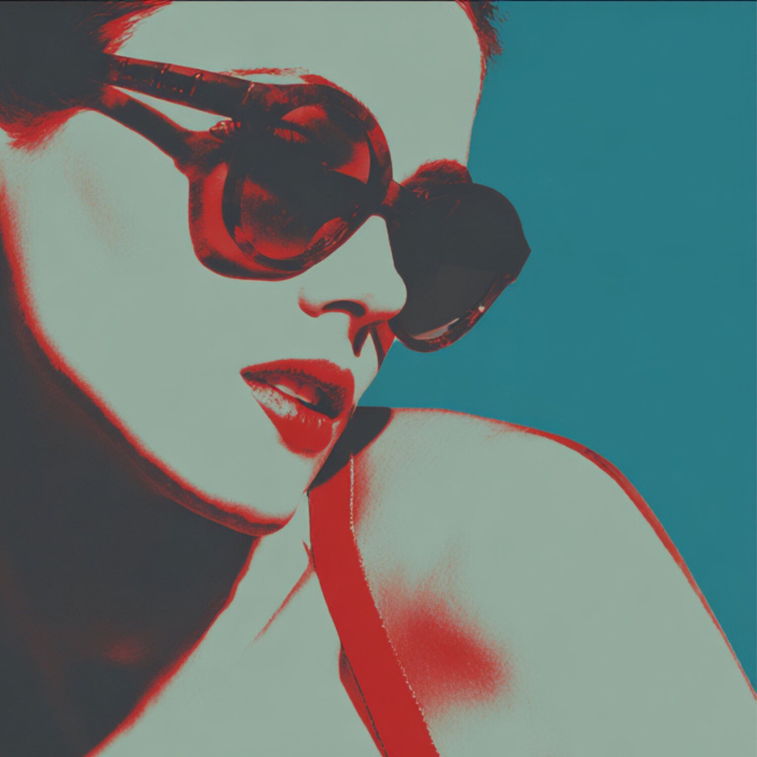 MY RED BIKINI Claudia Sauter Original painting for sale