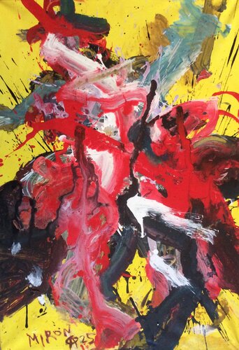 Lady in red dress von Aliaksandr Falei, Malerei kaufen auf Singulart