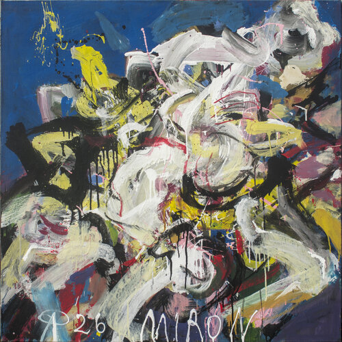 Blue noise_01 par Aliaksandr Falei, Peinture en vente sur Singulart