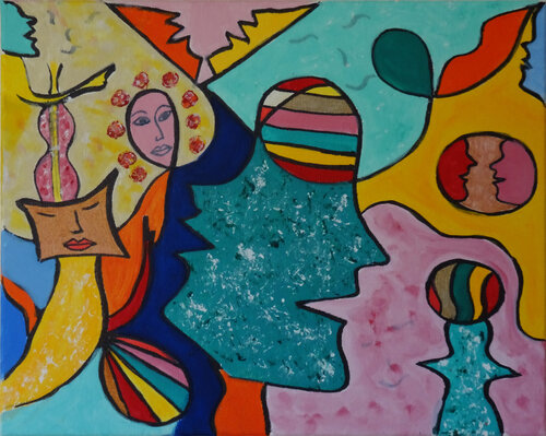 Games and Faces by Ursula Tüttenberg, Painting for Sale on Singulart