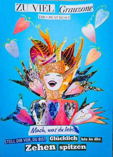 Farbe, Glitzer, Schnickschnack by Christine Hagelkrüys, Work on Paper for Sale on Singulart