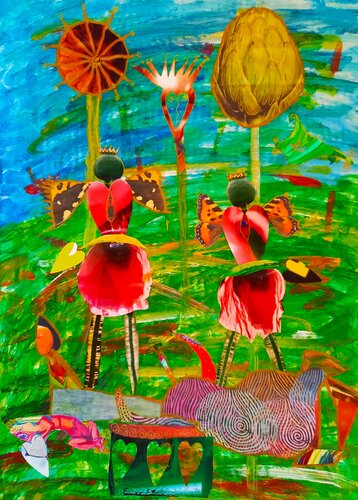Mohnmädchen by Christine Hagelkrüys, Work on Paper for Sale on Singulart
