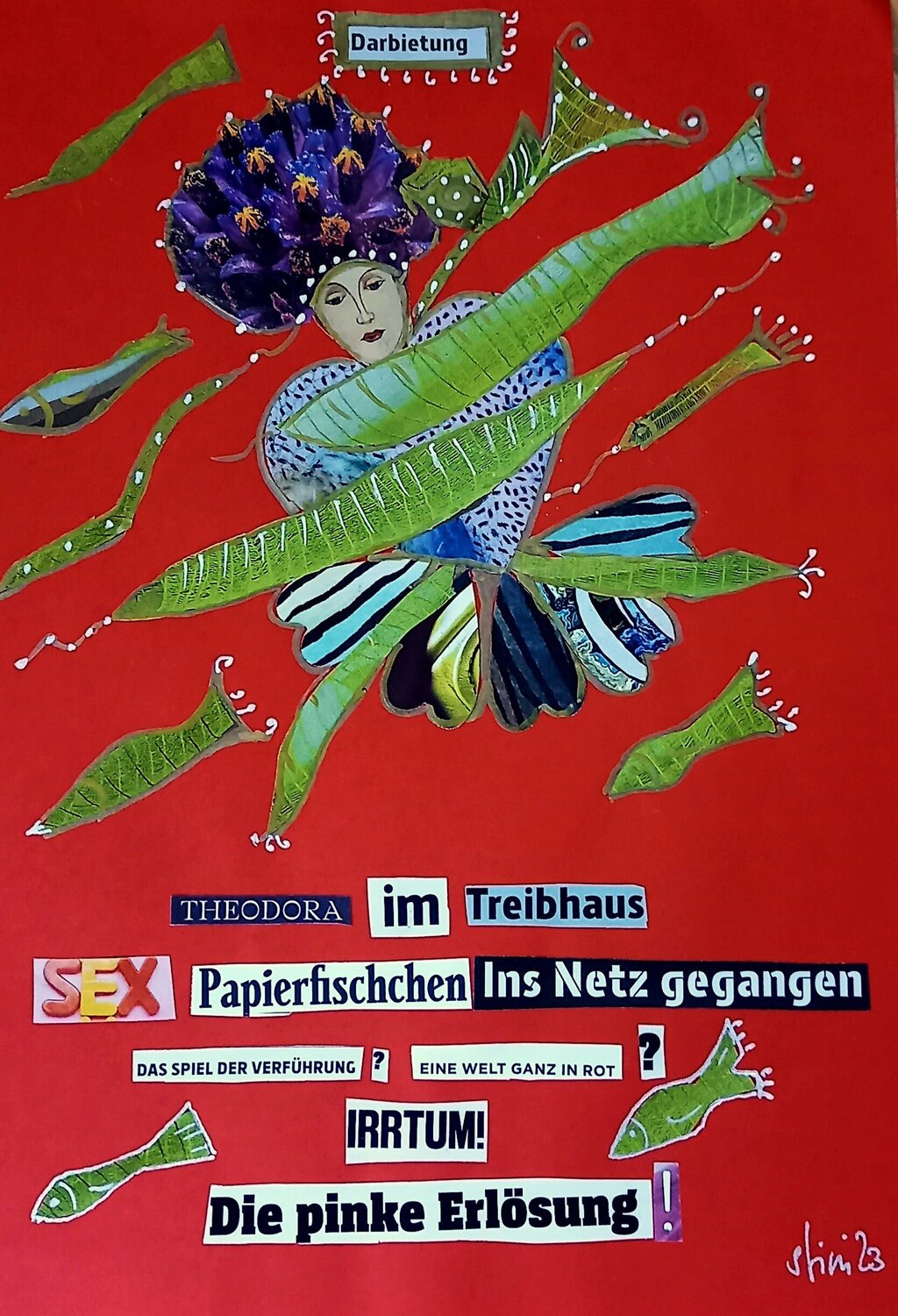 Theodora und die Papierfischchen Christine Hagelkrüys Werk auf Papier zu verkaufen
