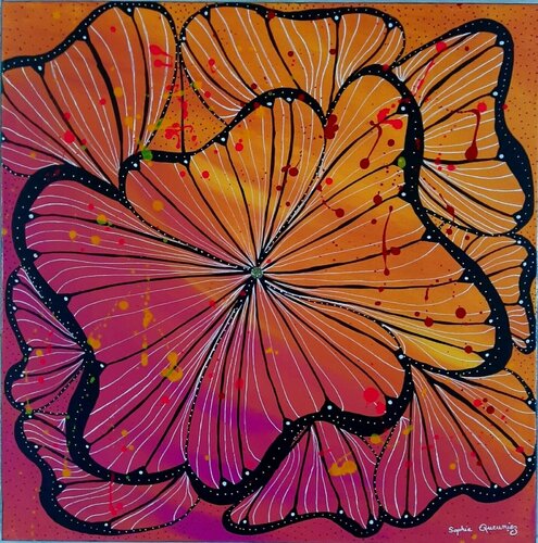 LE VOYAGE DU MONARQUE (Série Art naif) by Sophie Queuniez, Painting for Sale on Singulart