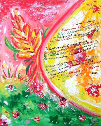 LA CLE DES CHAMPS (Toile abstraite lyrique) de Sophie Queuniez, Pintura a la venta en Singulart