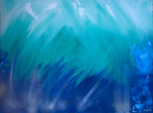 WINTERSADNESS (Série Toile abstraite lyrique) von Sophie Queuniez, Malerei kaufen auf Singulart