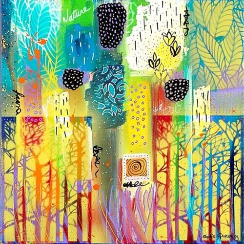 NATURE DREAM (Art naif) de Sophie Queuniez, Pintura a la venta en Singulart