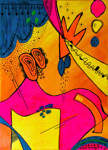 WILD LIFE (Série Toile abstraite géométrique) von Sophie Queuniez, Malerei kaufen auf Singulart