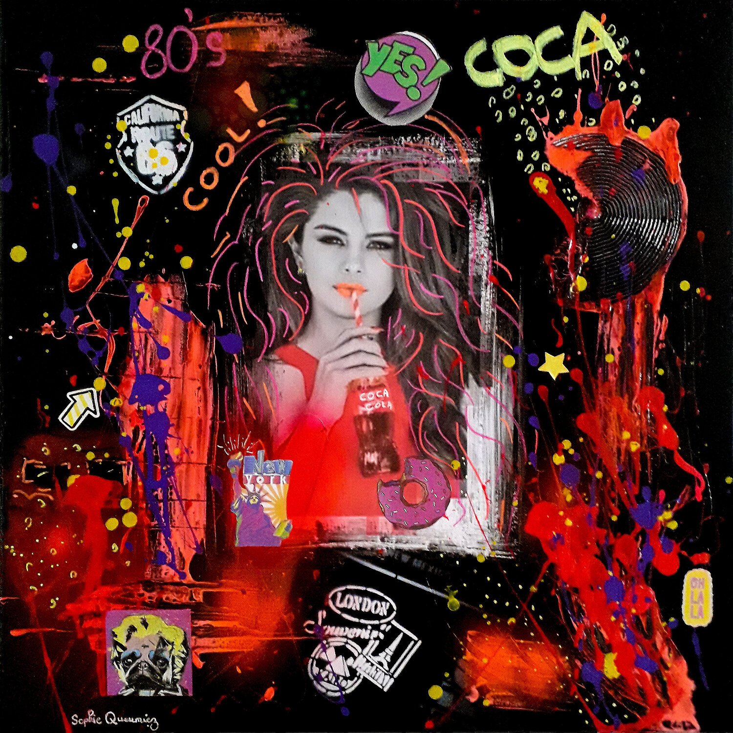 AMERICA (Série Portrait Pop Art) Sophie Queuniez