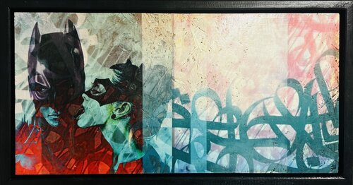 Bat-man & Cat-woman di ELLE ZETA, Altri media in vendita su Singulart