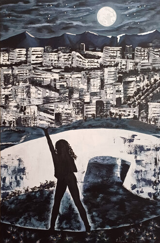 Guardian of dreams. di Zinaida Vysota Dacenko, Pittura in vendita su Singulart