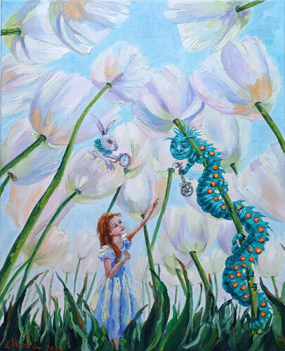Whisper of Miracles in the Petals. von Zinaida Vysota Dacenko, Malerei kaufen auf Singulart