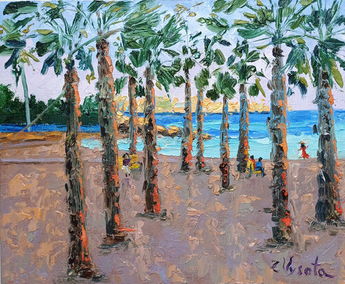 Where Palms Whisper. van Zinaida Vysota Dacenko, Schilderij te koop op Singulart
