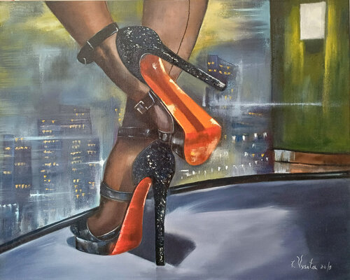 Female legs-Style and fashion . von Zinaida Vysota Dacenko, Malerei kaufen auf Singulart