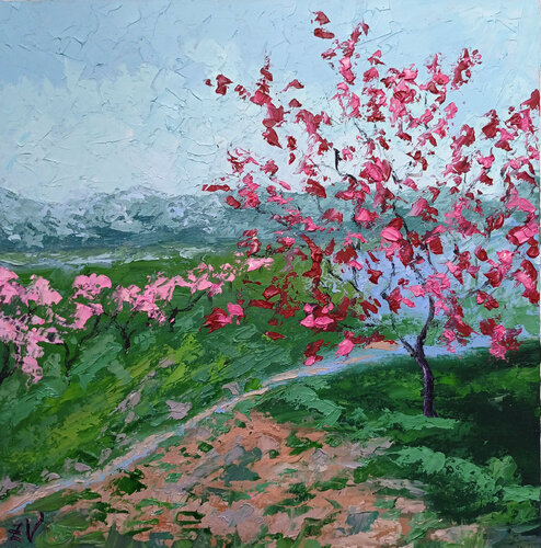 Spring in the Mountains. von Zinaida Vysota Dacenko, Malerei kaufen auf Singulart