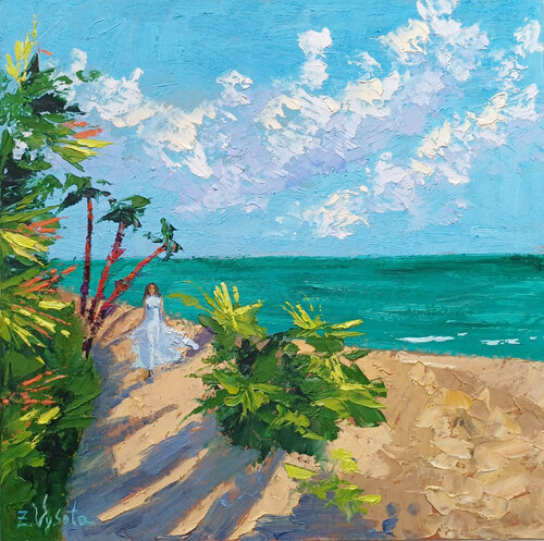 Path to the Sea. von Zinaida Vysota Dacenko, Malerei kaufen auf Singulart