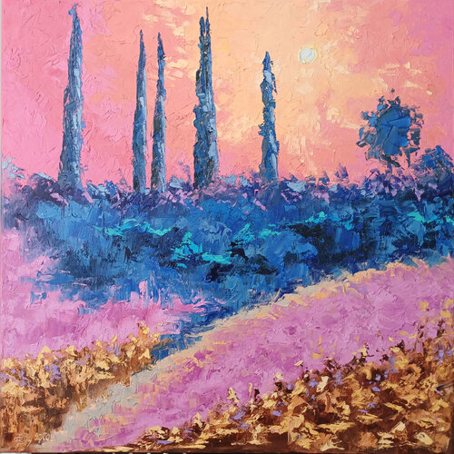 Twilight Path. von Zinaida Vysota Dacenko, Malerei kaufen auf Singulart