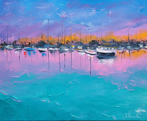 Harbor of Silence. von Zinaida Vysota Dacenko, Malerei kaufen auf Singulart