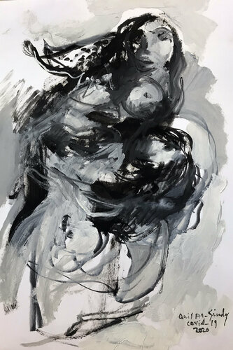 Family in unity. van Qais Al Sindy, Tekening te koop op Singulart