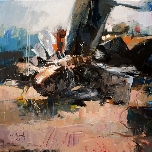 Leftover of wars - 2 van Qais Al Sindy, Schilderij te koop op Singulart