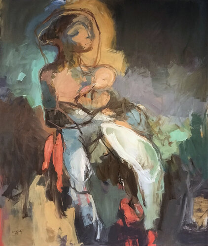 Mother and Child van Qais Al Sindy, Schilderij te koop op Singulart