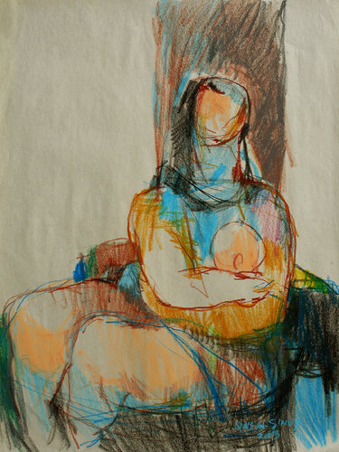 Slumbering Sweetness. van Qais Al Sindy, Schilderij te koop op Singulart