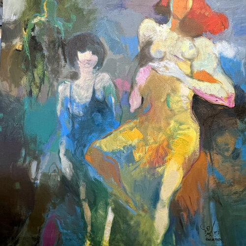 The Colorful Family. van Qais Al Sindy, Schilderij te koop op Singulart