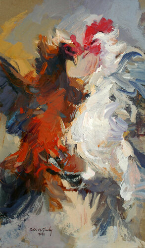 Conquest and Conflict van Qais Al Sindy, Schilderij te koop op Singulart