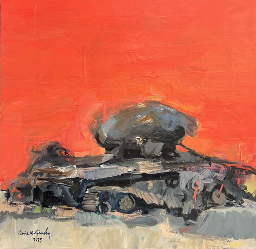 Scarlet Ruins van Qais Al Sindy, Schilderij te koop op Singulart