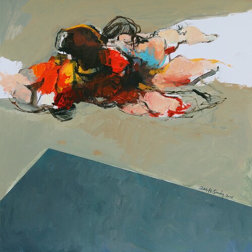 Balancing the Unseen van Qais Al Sindy, Schilderij te koop op Singulart