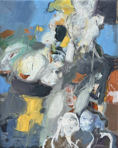 Let's Talk van Qais Al Sindy, Schilderij te koop op Singulart
