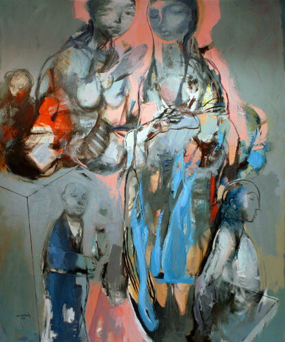 The Moment of Meditation van Qais Al Sindy, Schilderij te koop op Singulart