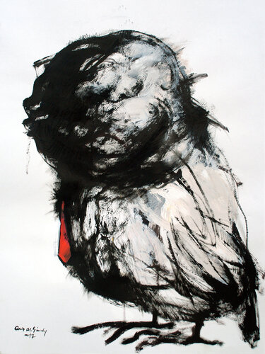 The man who became an owl. van Qais Al Sindy, Werk op papier te koop op Singulart