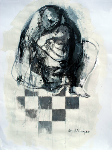 Stay Home. van Qais Al Sindy, Werk op papier te koop op Singulart