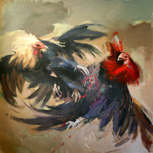 Struggle for Power-2 van Qais Al Sindy, Schilderij te koop op Singulart