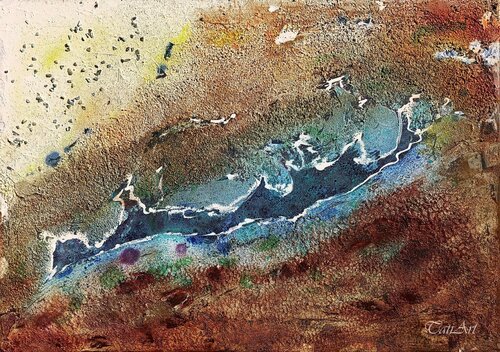 Eisiger Bergsee van Tatiana Guennewig, Schilderij te koop op Singulart