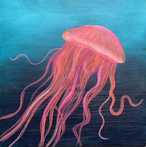 Jellyfish par Susanne Kraft, Peinture en vente sur Singulart