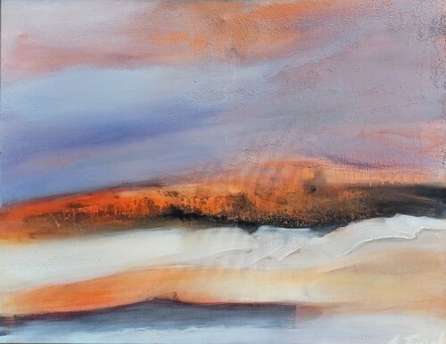 Landschaft abstrakt, Sundowner par Andrea Finck, Peinture en vente sur Singulart