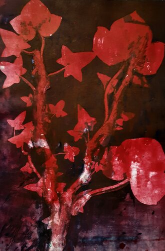 Roter Efeu, Monotypie by Andrea Finck, Print for Sale on Singulart