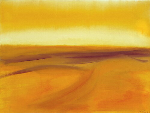 Wüstenlandschaft, gelb di Andrea Finck, Pittura in vendita su Singulart