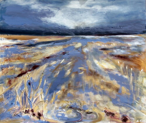 Marschlandschaft, expressiv van Andrea Finck, Schilderij te koop op Singulart