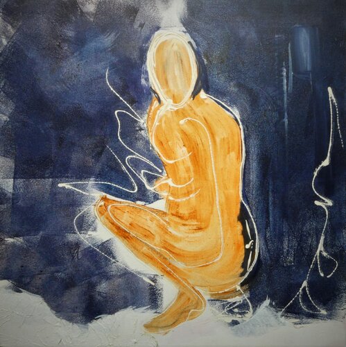 Hockende Aphrodite van Andrea Finck, Schilderij te koop op Singulart