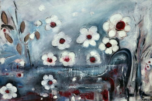 Japanische Kirschblüte by Andrea Finck, 油畫 for Sale on Singulart
